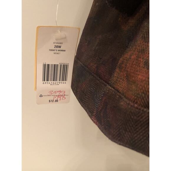 Kim Rogers‎ multicolor blended faux pockets long sleeve open blazer jacket 22W - Picture 6 of 8